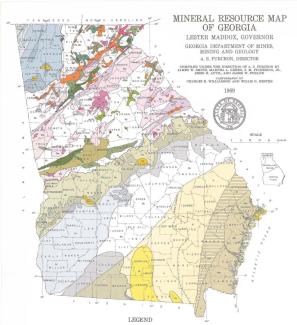 Mineral resource map of Georgia [1969]