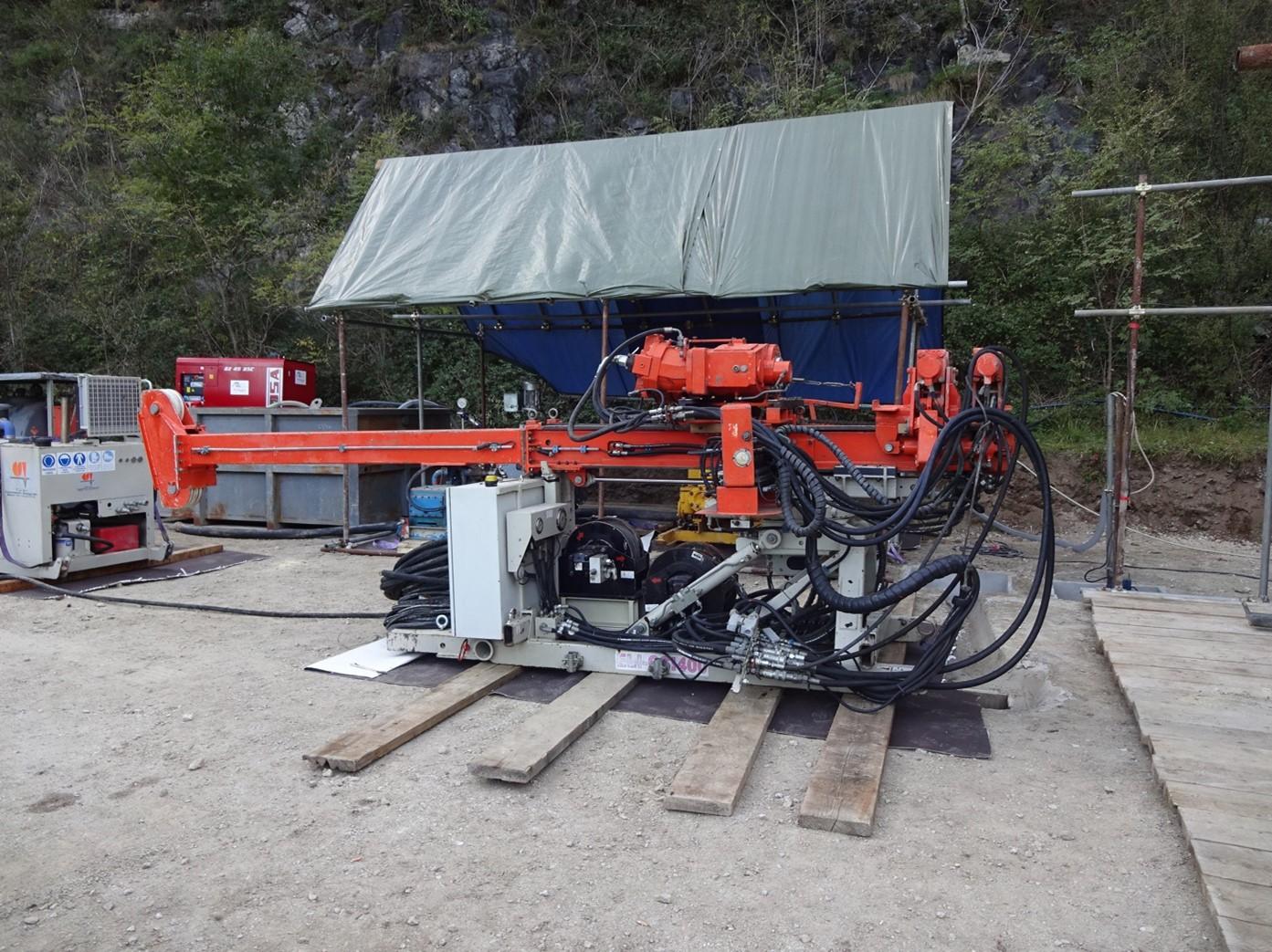 Drilling Rig by CSI s.r.l. (Italy). Picture taken by Luca Ziberna (University of Trieste, Italy), Italy-based PI of DIVE.