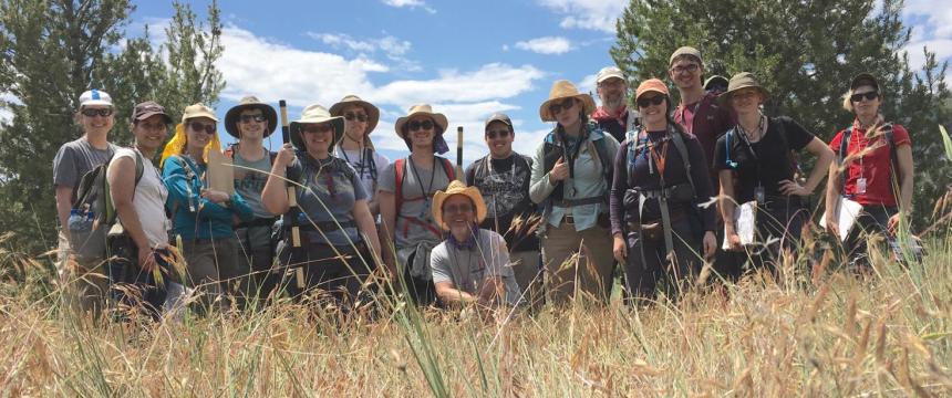 Holland and students on a trip