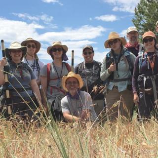 Holland and students on a trip